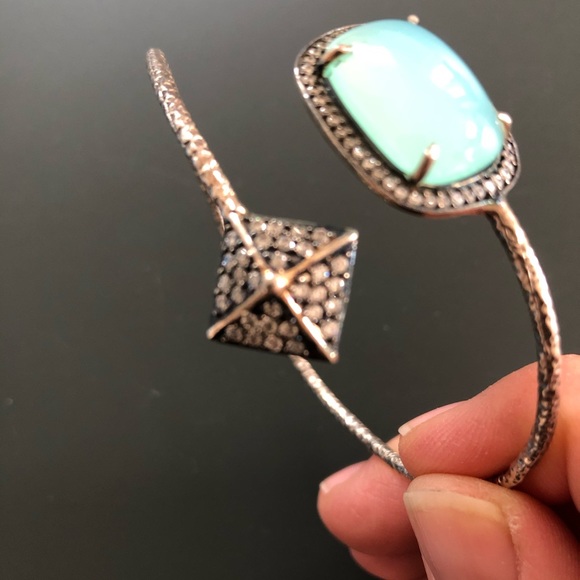 Stunning chalcedony & silver bracelet. - Picture 5 of 10